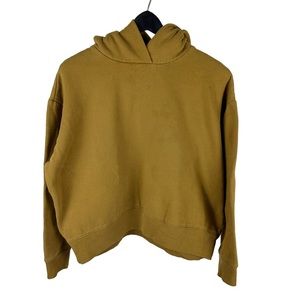 Women’s Y2K A New Day Cropped Boxy Blank Brown Hoodie Size L